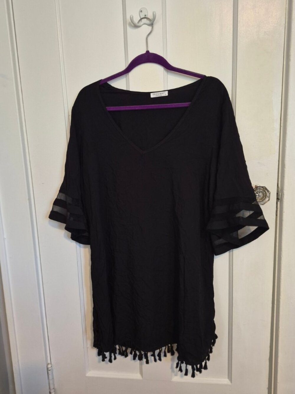 M Fringed Cover Up Dress